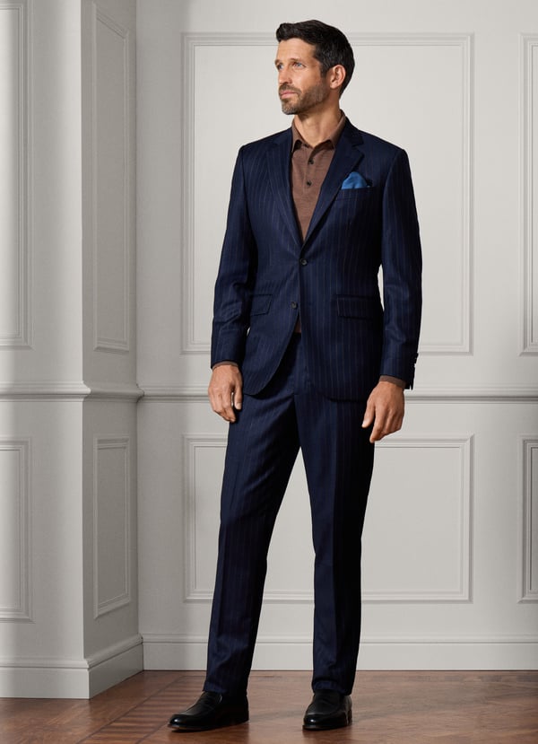 Hackett Wool-cashmere Stripe Suit - Woven In Italy