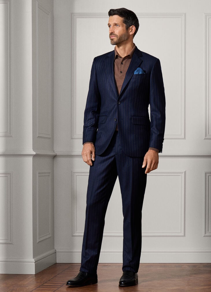 hackett wool-cashmere stripe suit - woven in italy