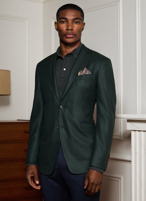 Hackett Wool-cashmere Twill Blazer - Woven In Italy