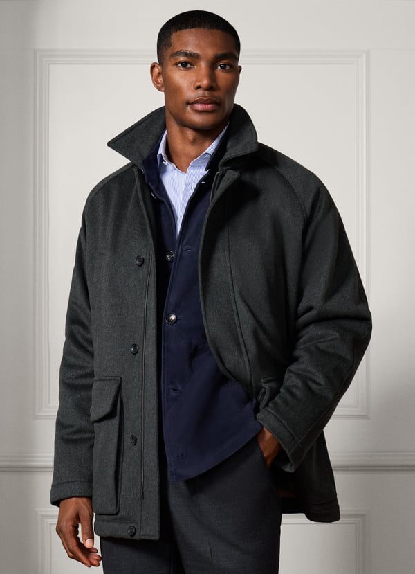 Hackett Wool Field Jacket - Woven In Italy