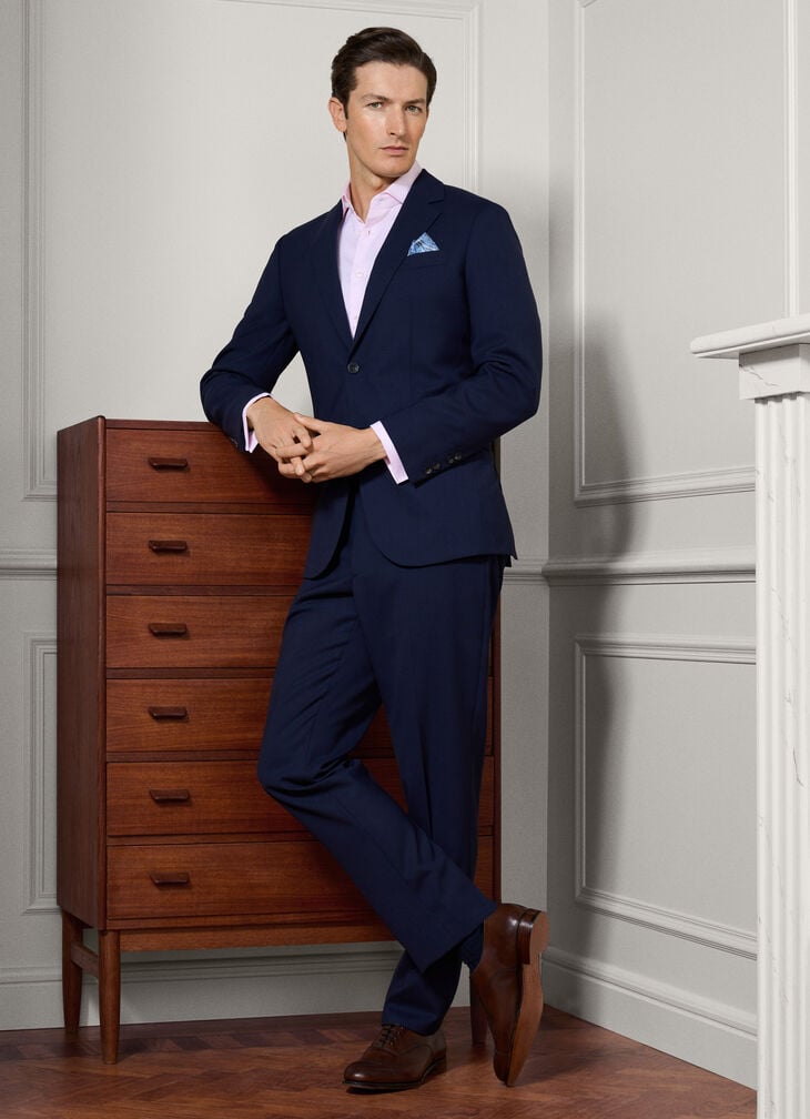 hackett wool hopsack suit