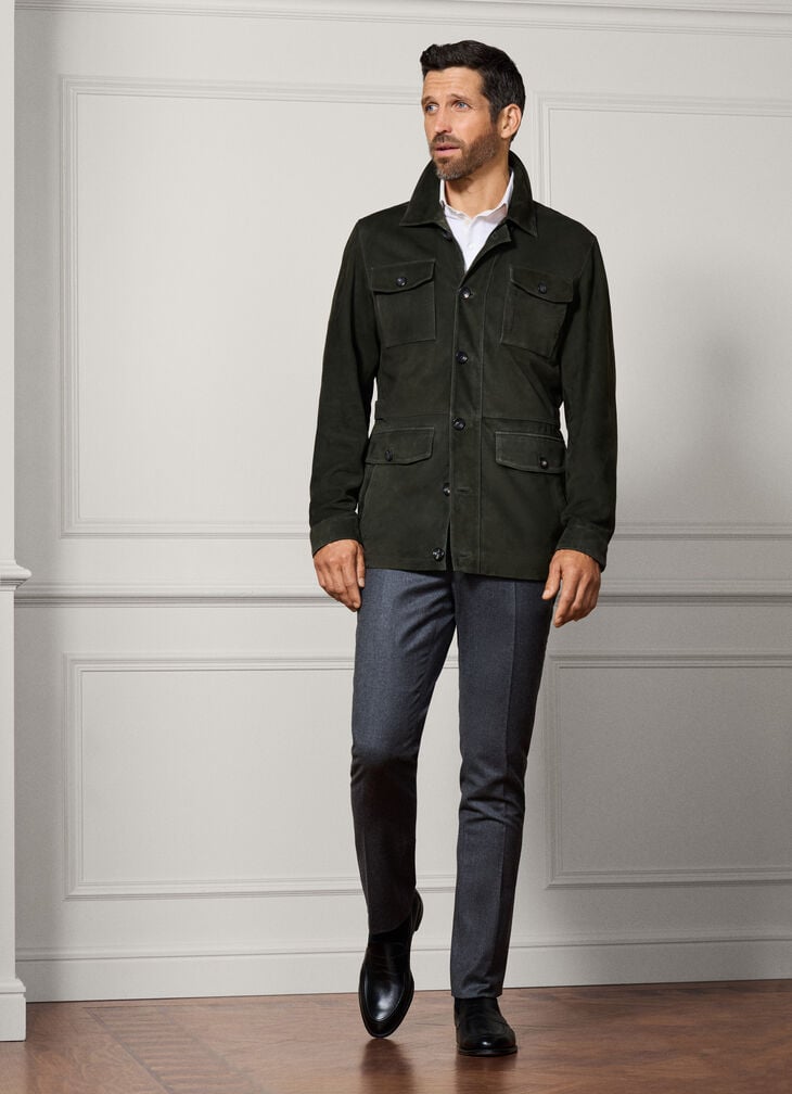 hackett slim fit kensington stretch flannel trouser