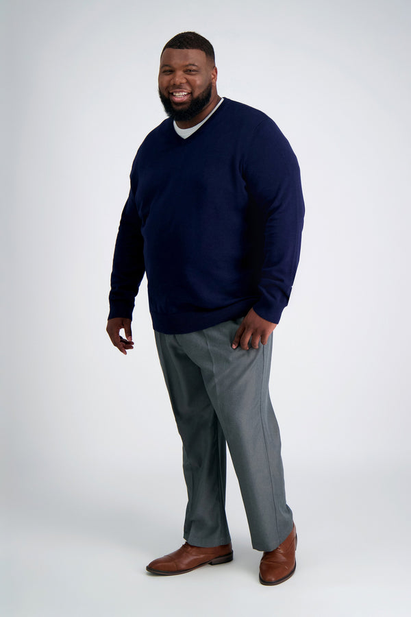 haggar Big & Tall Cool 18® Heather Solid Pant Graphite