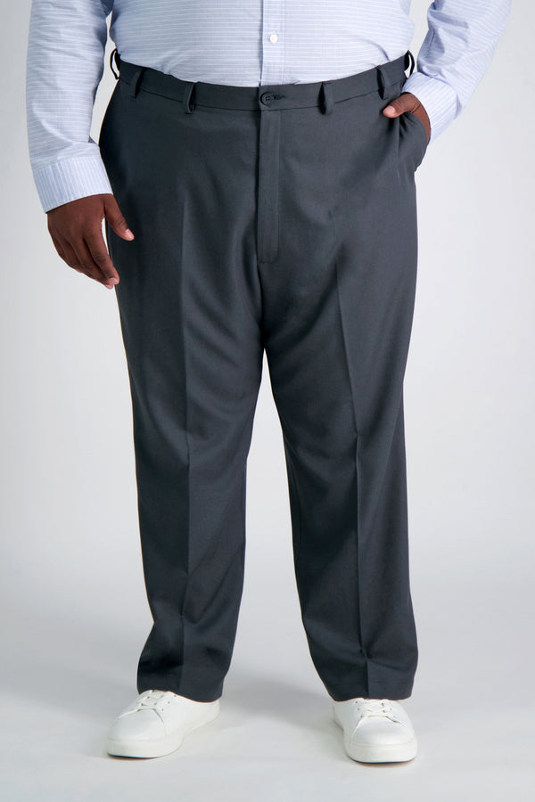 Haggar Big & Tall Cool 18® Pro Heather Pantㅤ Charcoal Heather Test