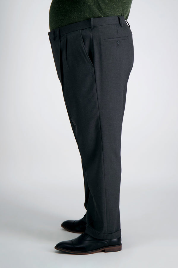 Haggar Big & Tall J.M. Haggar Dress Pant - Sharkskinㅤ Med Grey
