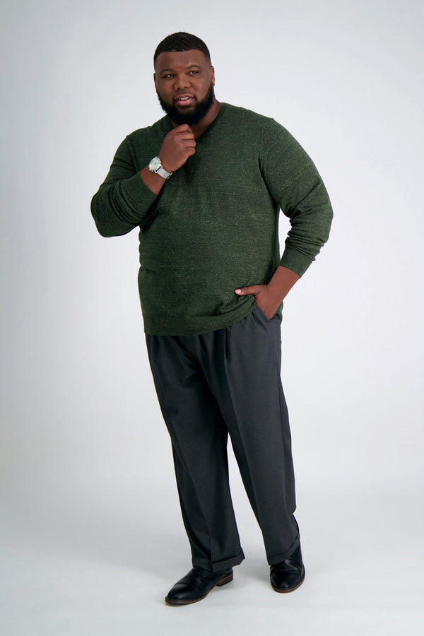 Haggar Big & Tall J.M. Haggar Dress Pant - Sharkskinㅤ Med Grey