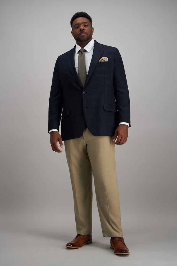 Haggar Big & Tall J.M. Haggar Glen Plaid Sport Coat Navy