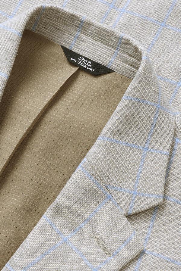 Haggar Big & Tall J.M. Haggar Plaid Windowpane Sport Coat Euro Blue