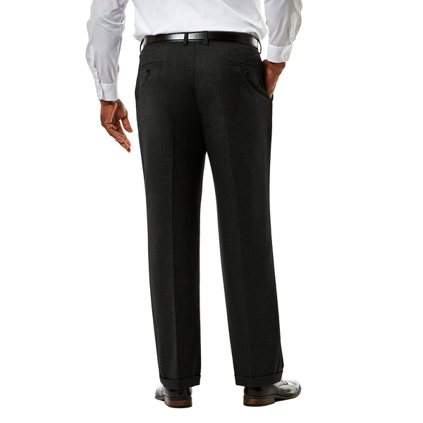 Haggar Big & Tall J.M. Haggar Premium Stretch Suit Pant - Pleated Front Chocolate