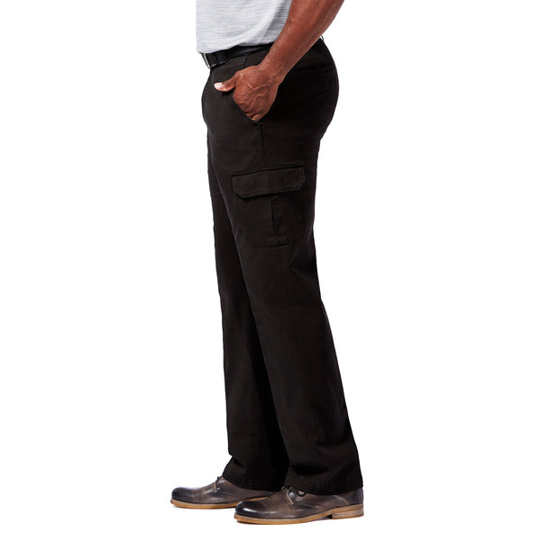 Haggar Big & Tall Stretch Comfort Cargo Pantㅤ Medium Grey
