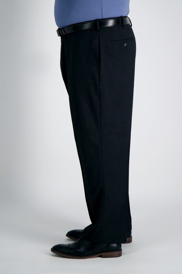 Haggar Big & Tall Travel Performance Heather Twill Suit Pantㅤ Black