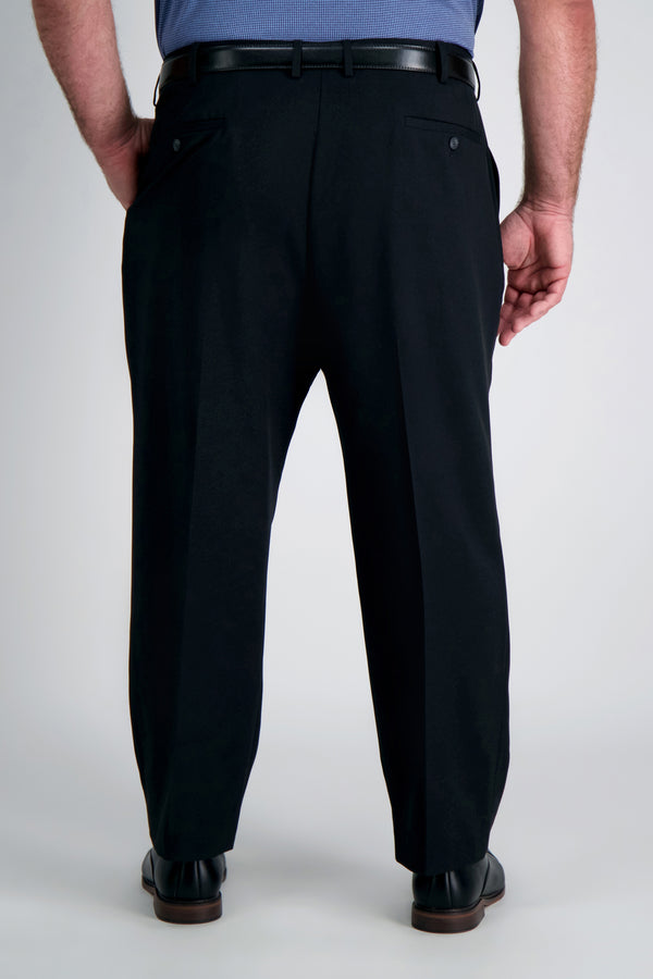 Haggar Big & Tall Travel Performance Heather Twill Suit Pantㅤ Black