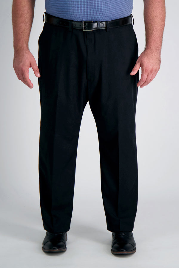 haggar Big & Tall Travel Performance Heather Twill Suit Pantㅤ Black
