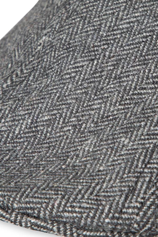 Haggar Brushed Herringbone Center Seam Flat Cap Blue