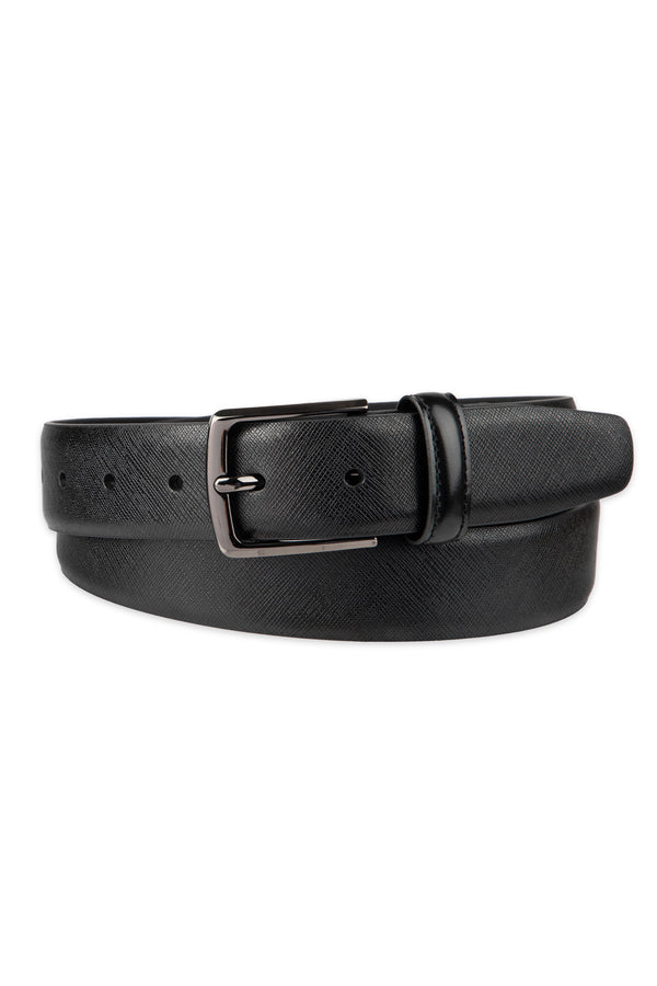 haggar 32mm Saffiano Dress Belt Black