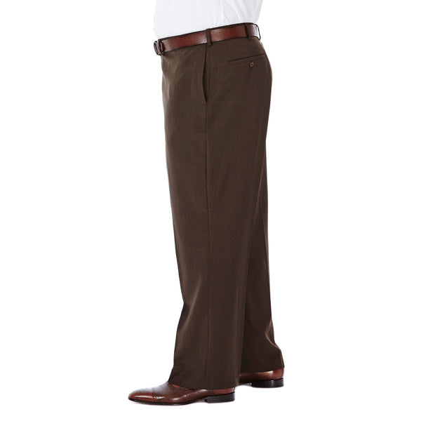 Haggar Big & Tall E-CLO™ Stria Dress Pantㅤ Brown