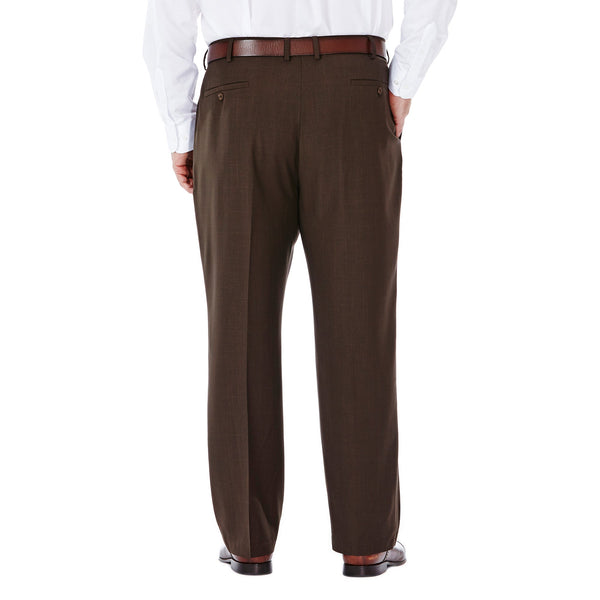 Haggar Big & Tall E-CLO™ Stria Dress Pantㅤ Brown