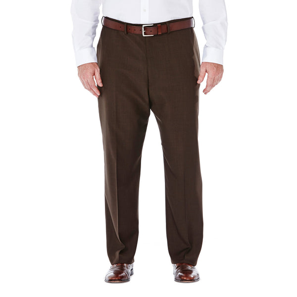 haggar Big & Tall E-CLO™ Stria Dress Pantㅤ Brown