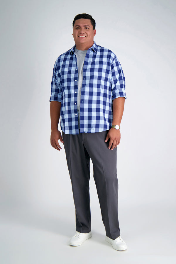 haggar Big & Tall Premium No Iron Khaki Black