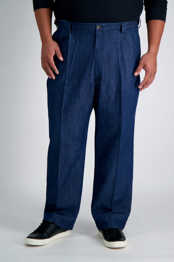 Haggar Big & Tall Stretch Denim Trouser Medium Blue