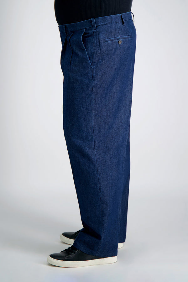 Haggar Big & Tall Stretch Denim Trouser Medium Blue