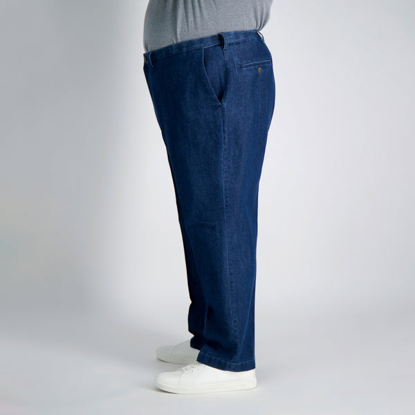 Haggar Big & Tall Stretch Denim Trouser Medium Blue