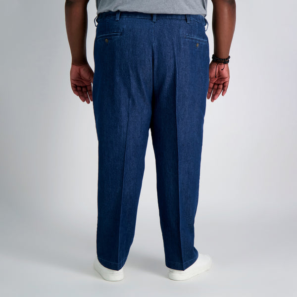 Haggar Big & Tall Stretch Denim Trouser Medium Blue