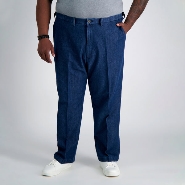 haggar Big & Tall Stretch Denim Trouser Medium Blue