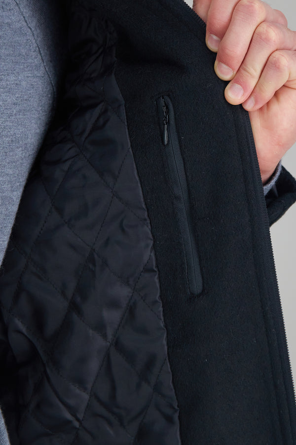 Haggar Full Zip Coat Black