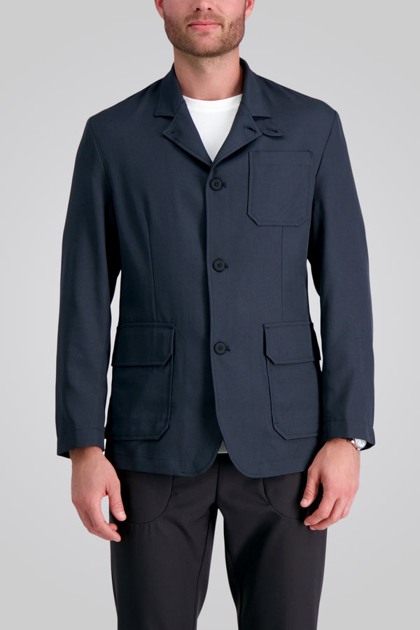 haggar Heather Gabardine Coat Heather Navy