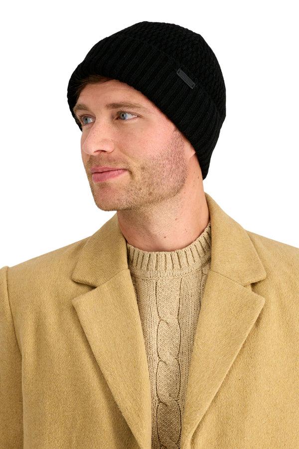 Haggar Heathered Micro Cable Crown Beanie Graphite