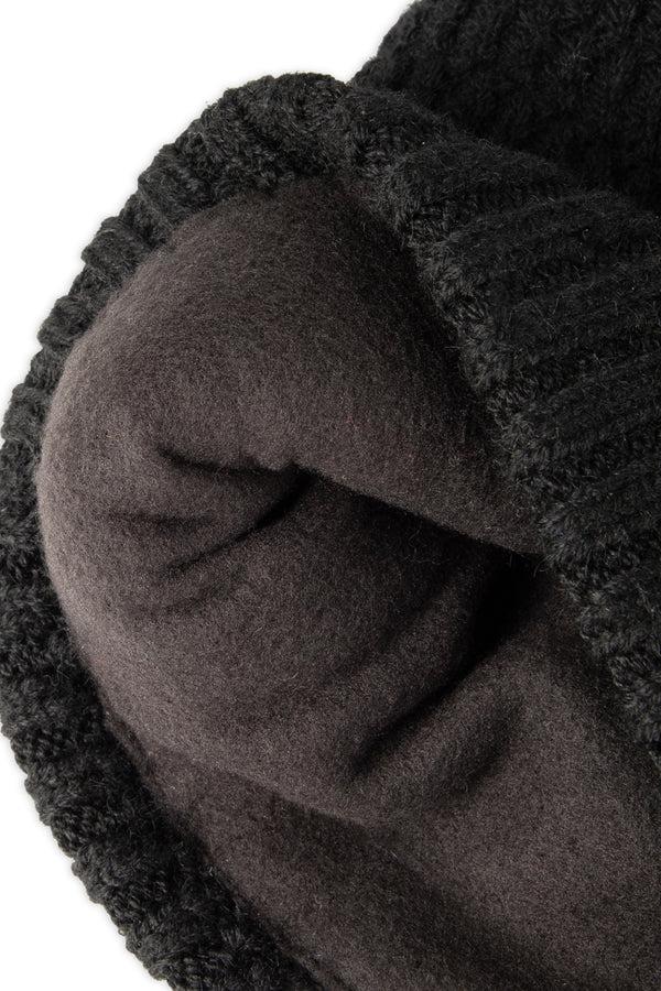 Haggar Heathered Micro Cable Crown Beanie Graphite