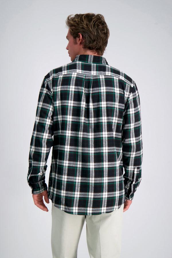 Haggar Long Sleeve Flannel Shirt Black