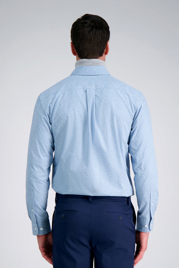 Haggar Long Sleeve Poplin Shirt Light Blue