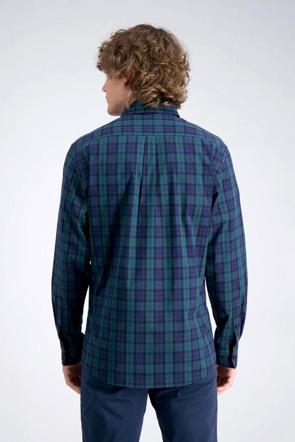 Haggar Long Sleeve Poplin Shirt Navy