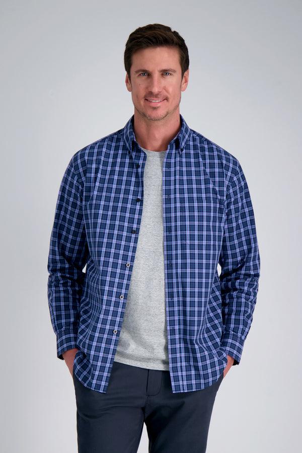 Haggar Long Sleeve Poplin Shirt Taupe