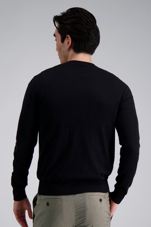 Haggar Long Sleeve V-Neck Sweater Sangria