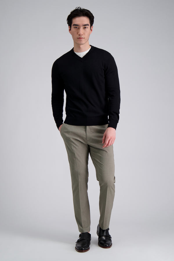 Haggar Long Sleeve V-Neck Sweater Sangria