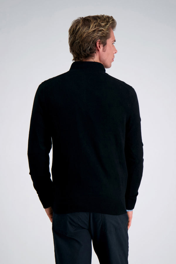 Haggar Long Sleeve Zip Sweater Sangria