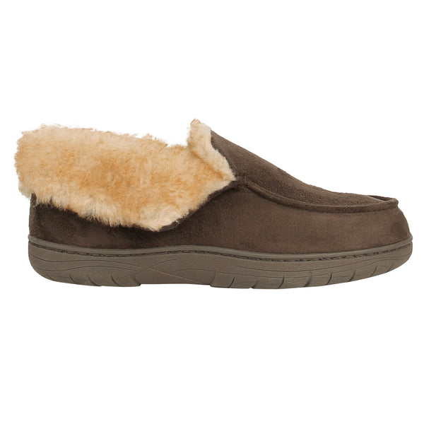 Haggar Microsuede Bootie Slippers Brown