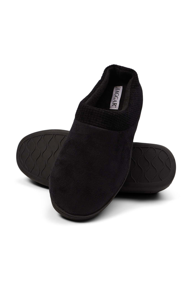 haggar Microsuede Contrast Clog Graphite