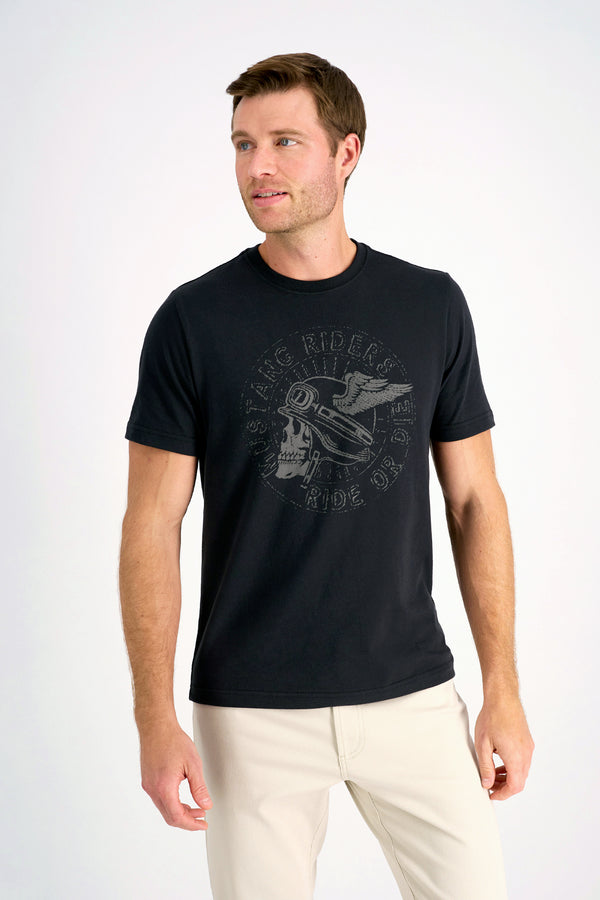 haggar Mustang® Graphic Jersey Tee Black