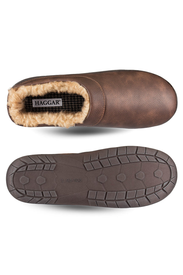 Haggar Pebbled Clog Slipper House Shoe Khaki