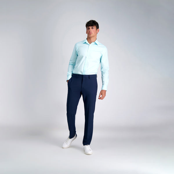 Haggar Performance Seafoam Dress Shirt Light Blue