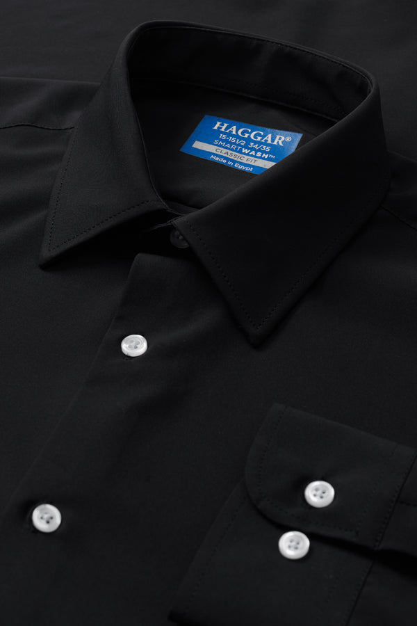 Haggar Performance Stretch Dress Shirt - Black Black