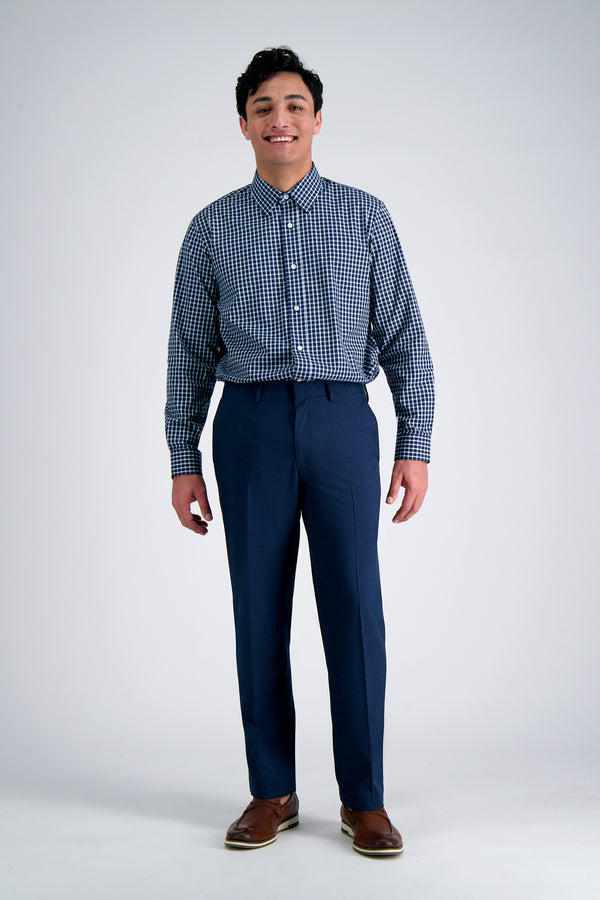 Haggar Premium Comfort Dress Shirt - Navy Check Navy