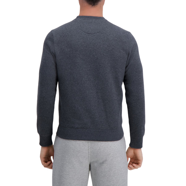 Haggar Pullover Fleece Sweatshirt Charcoal Heather