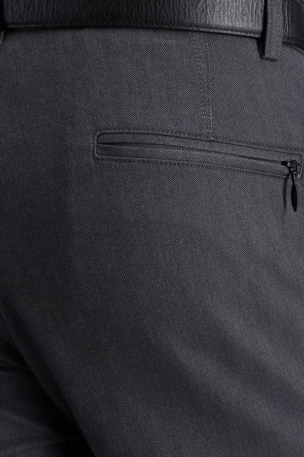 Haggar Haggar® Modern Stretch Herringbone Pant Medium Grey