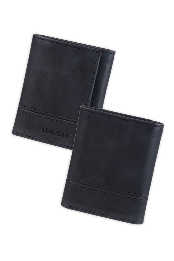 Haggar RFID Carizzo Trifold Wallet Black