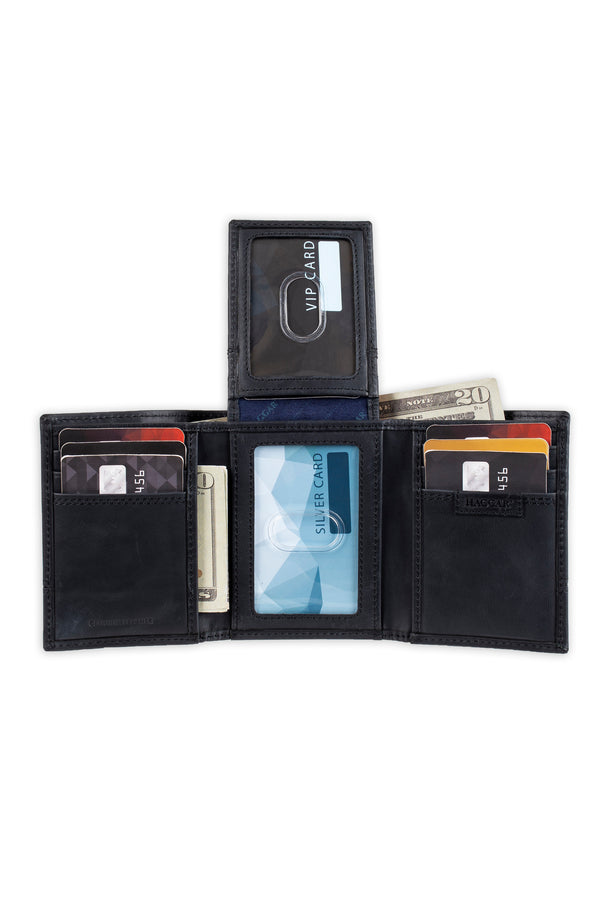 Haggar RFID Carizzo Trifold Wallet Black